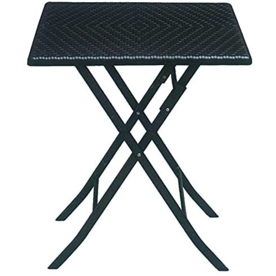 Cilvani Set Tavolo da Giardino Pieghevole con 2 sedie Pieghevoli Effetto  Rattan PIC nic terrazzo Wenge - E.D. Shop